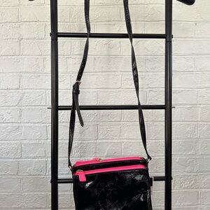 Juicy Couture Black Crossbody Bag with Pink Accents